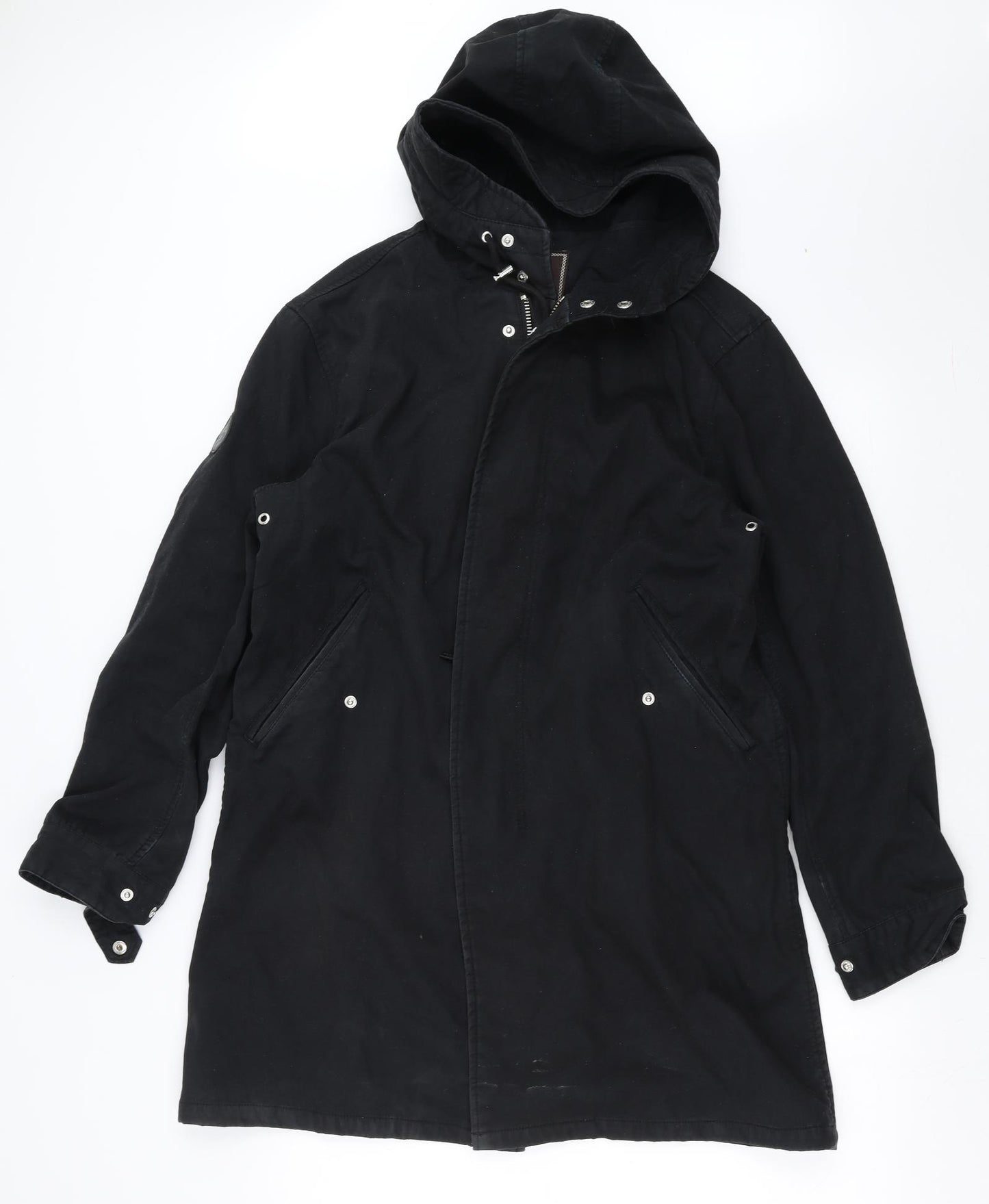 Pretty Green Mens Black   Jacket Coat Size M