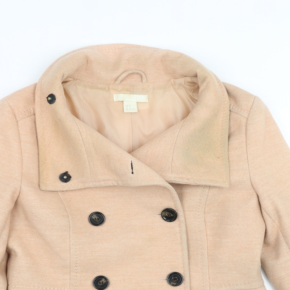 H&M Womens Pink   Pea Coat Coat Size 12