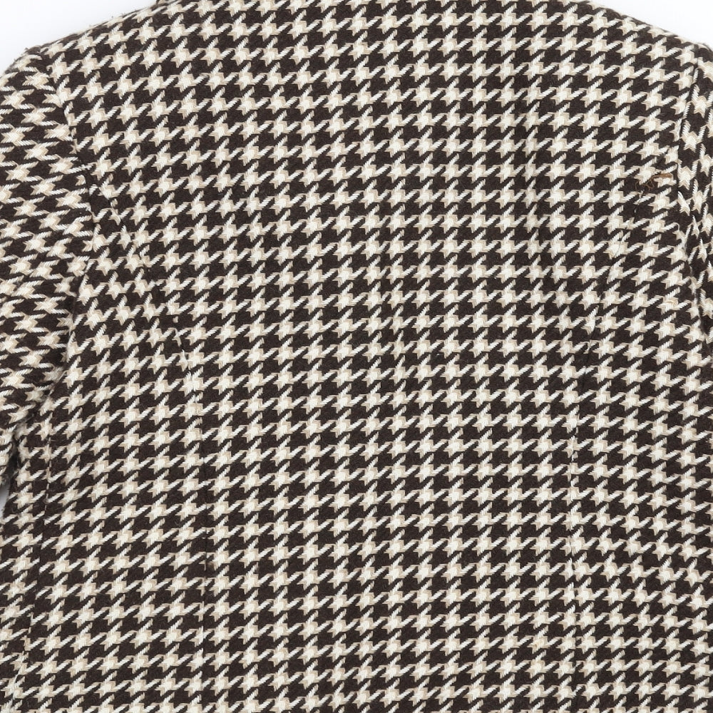 Marks and Spencer Womens Brown Houndstooth  Jacket  Size 8