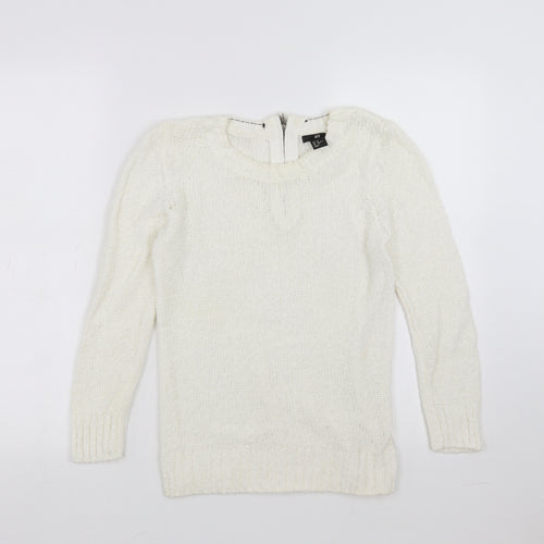 H&M Womens White   Pullover Jumper Size XS
