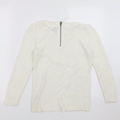H&M Womens White   Pullover Jumper Size XS
