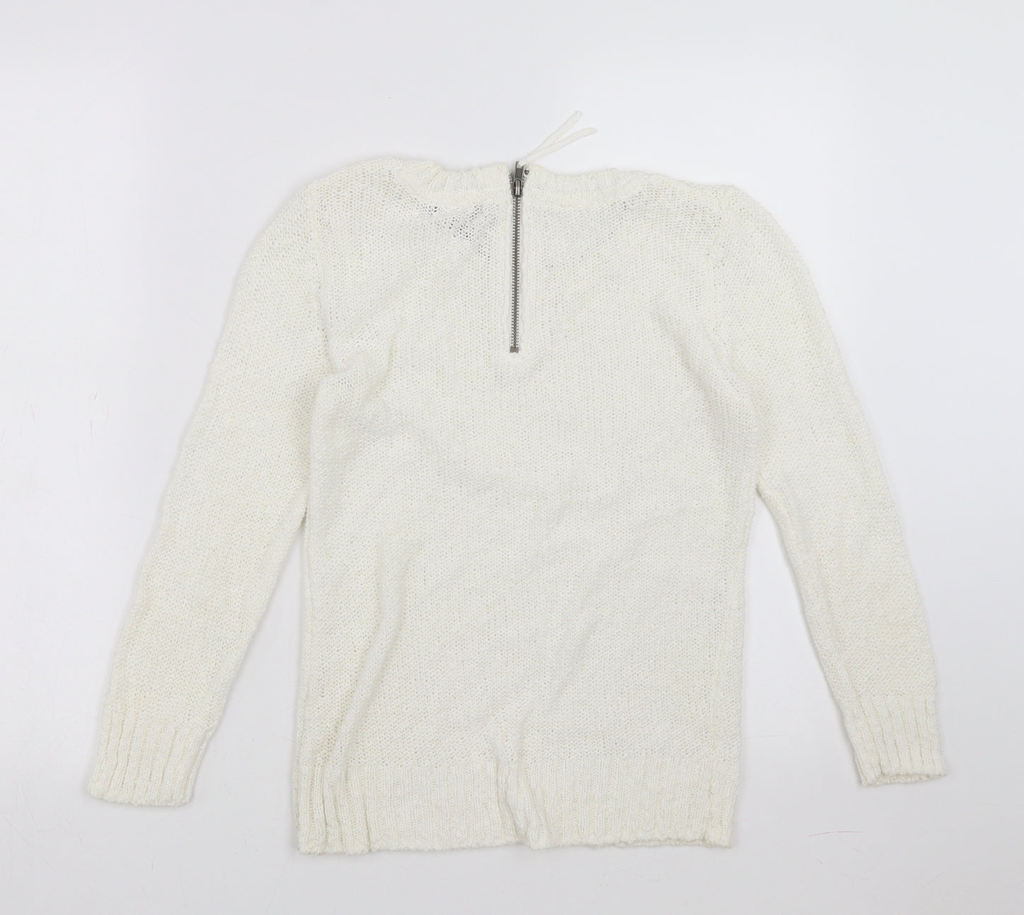 H&M Womens White   Pullover Jumper Size XS