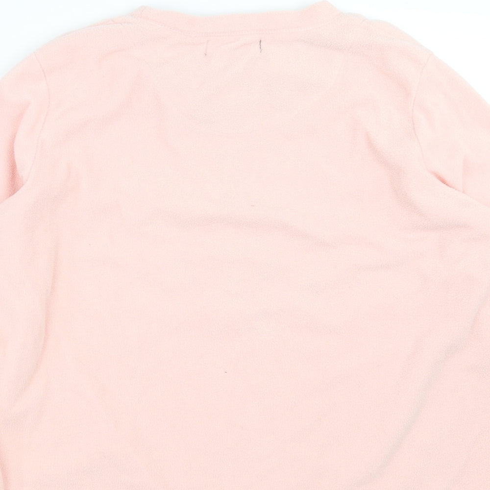 Primark Womens Pink Solid Fleece Top Pyjama Top Size L  - rain cloud