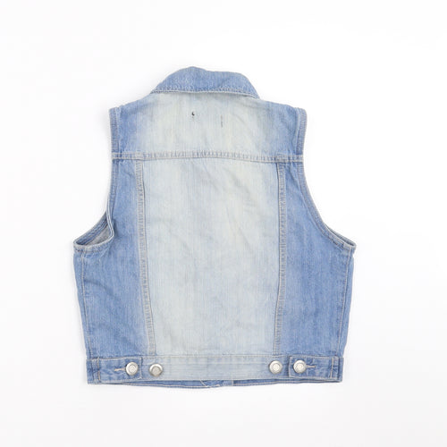 Papaya Womens Blue  Denim Gilet Jacket Size 12