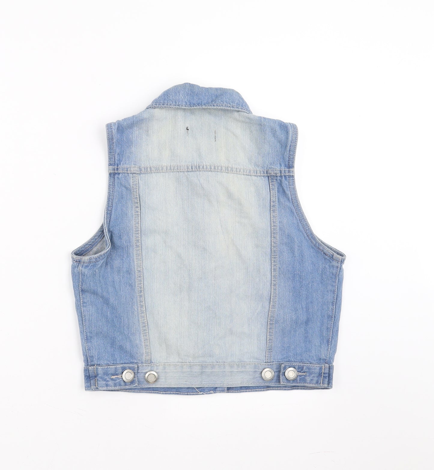 Papaya Womens Blue  Denim Gilet Jacket Size 12