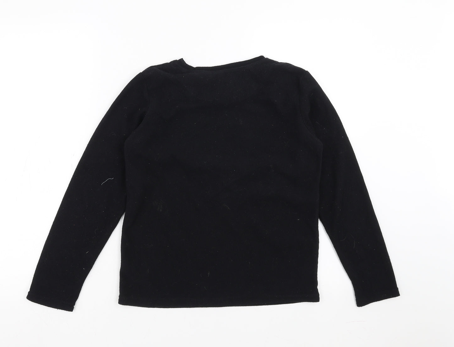 Primark Boys Black Solid Fleece  Pyjama Top Size 11-12 Years  - star wars