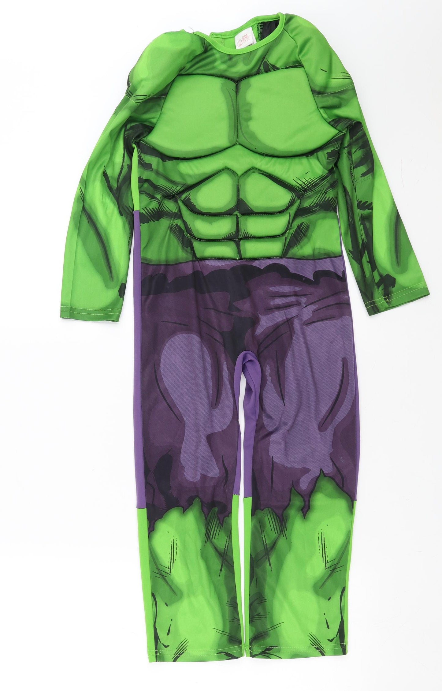 Marvel Boys Green Solid   One Piece Size 5-6 Years  - hulk onesie fancy dress costume