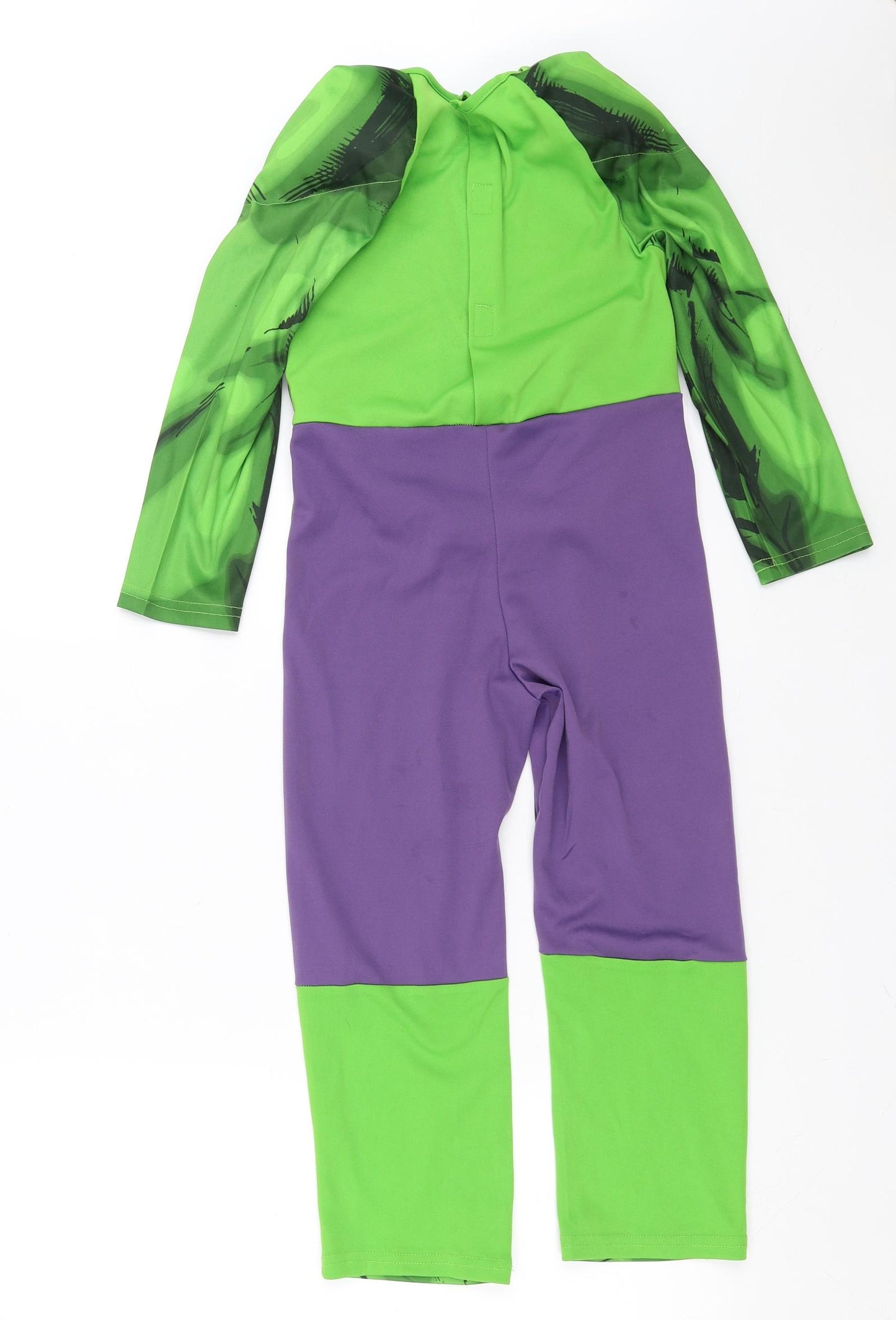 Marvel Boys Green Solid   One Piece Size 5-6 Years  - hulk onesie fancy dress costume