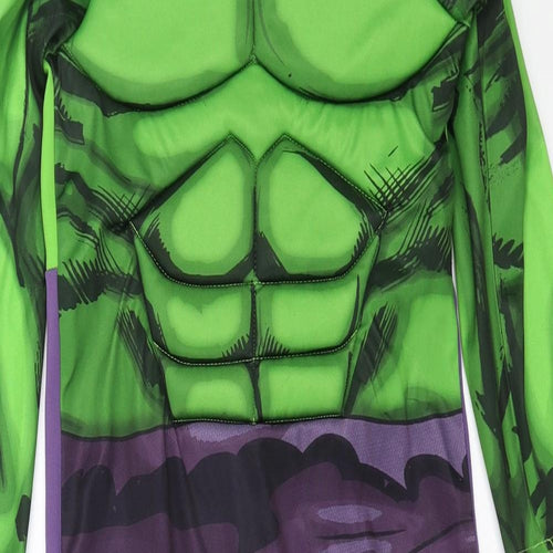 Marvel Boys Green Solid   One Piece Size 5-6 Years  - hulk onesie fancy dress costume