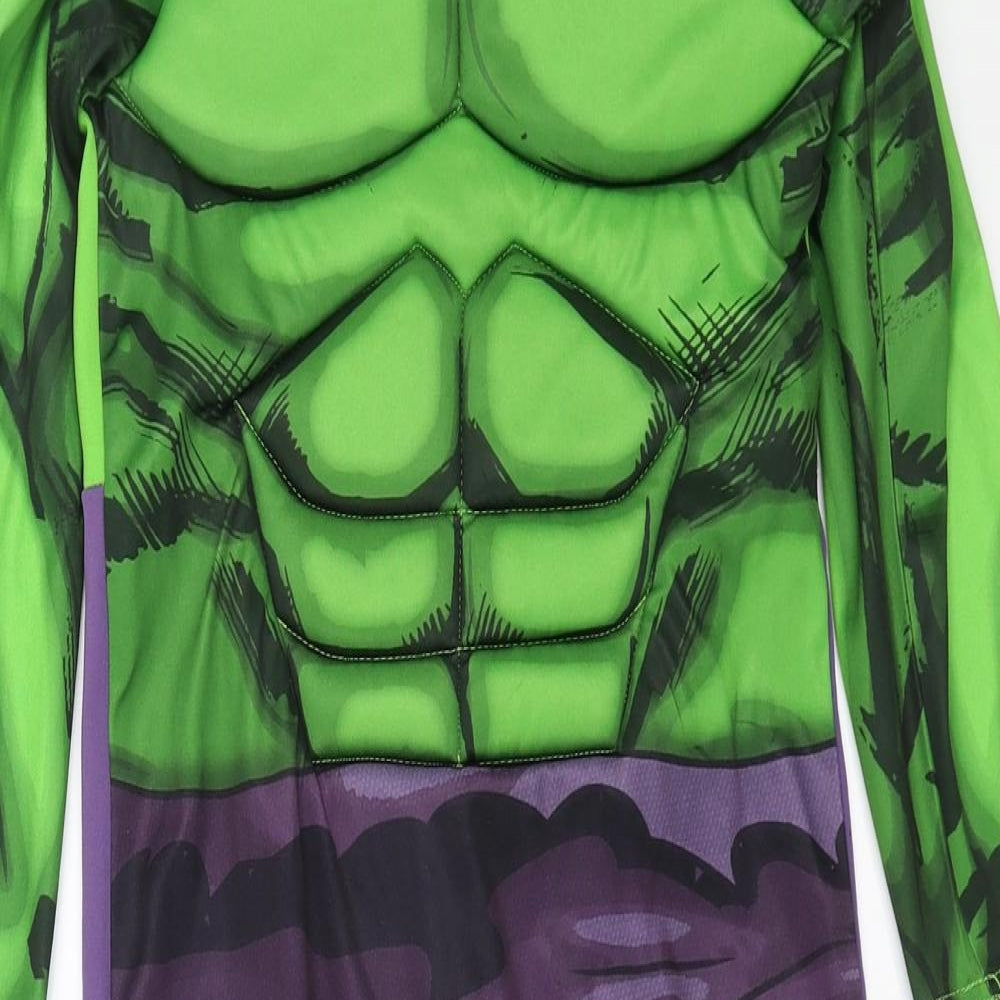 Marvel Boys Green Solid   One Piece Size 5-6 Years  - hulk onesie fancy dress costume