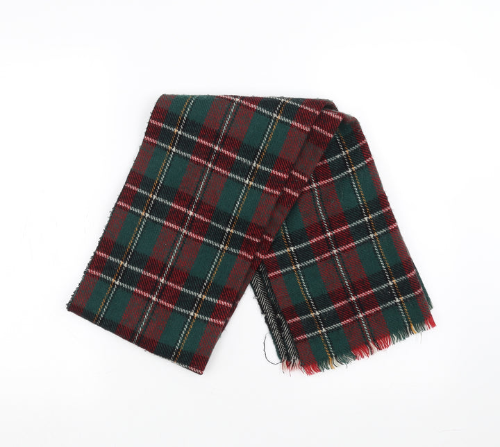 Preworn Unisex Green Plaid   Scarf