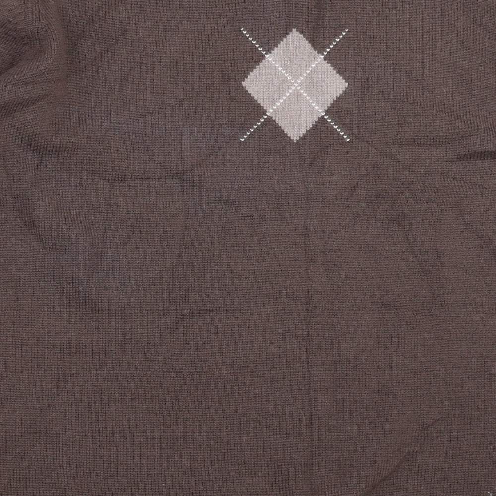 Country Casuals Womens Brown Argyle/Diamond  Pullover Jumper Size L