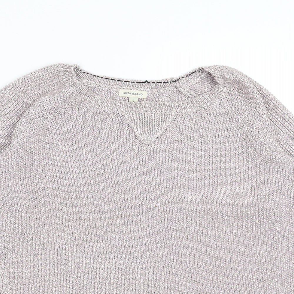 River Island Womens Purple   Pullover Jumper Size 8
