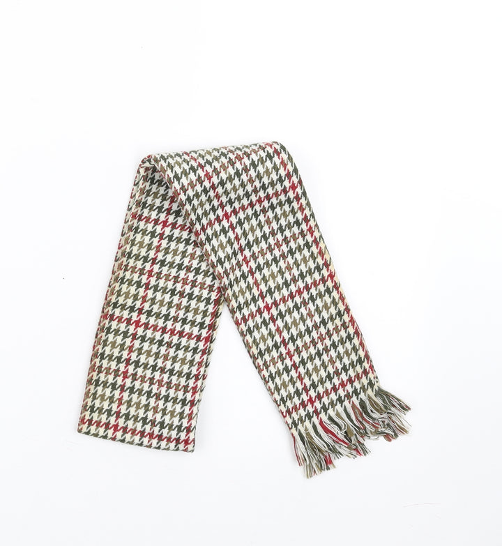 Preworn Womens Green Houndstooth   Scarf