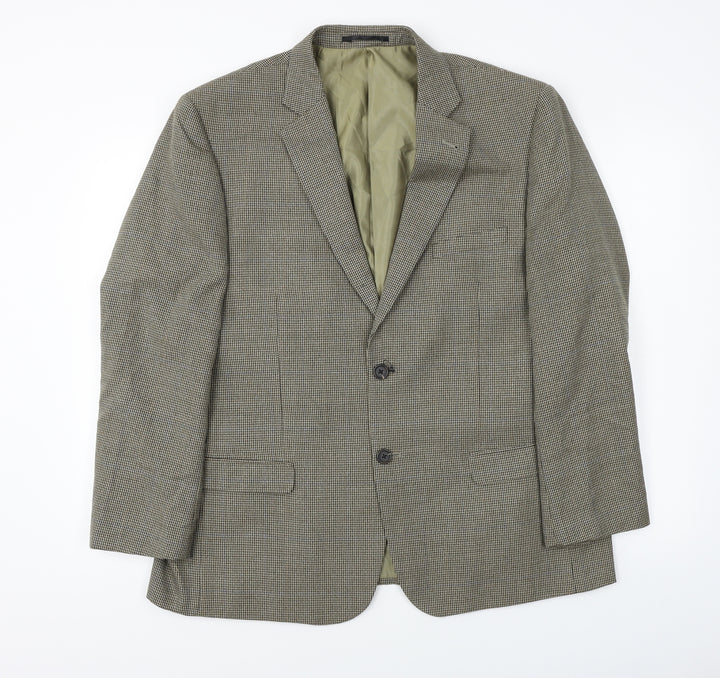 Charlton Gray   Mens Brown Check  Jacket Blazer Size 44