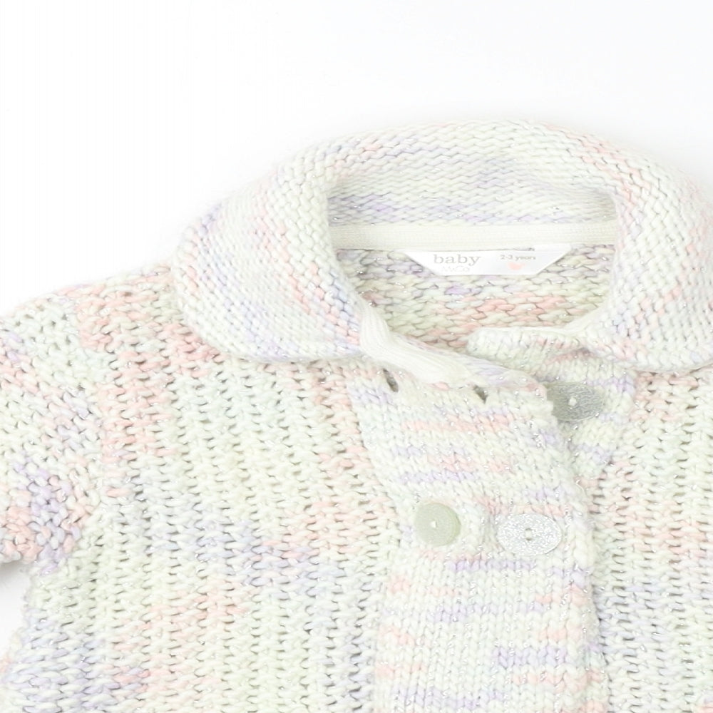 M&Co  Girls Ivory   Cardigan Jumper Size 2-3 Years