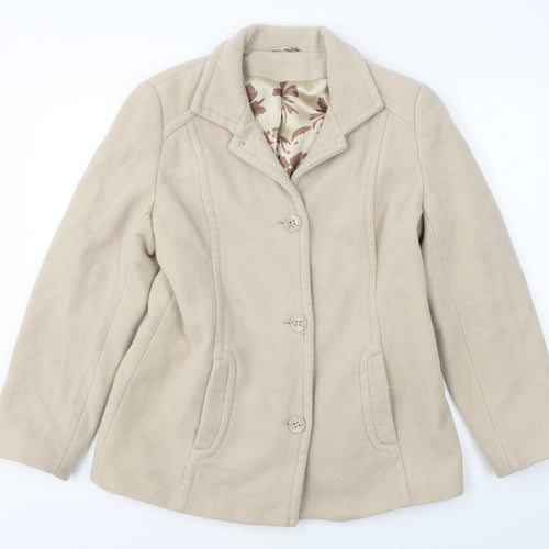 Klass  Womens Beige   Jacket Coat Size 14