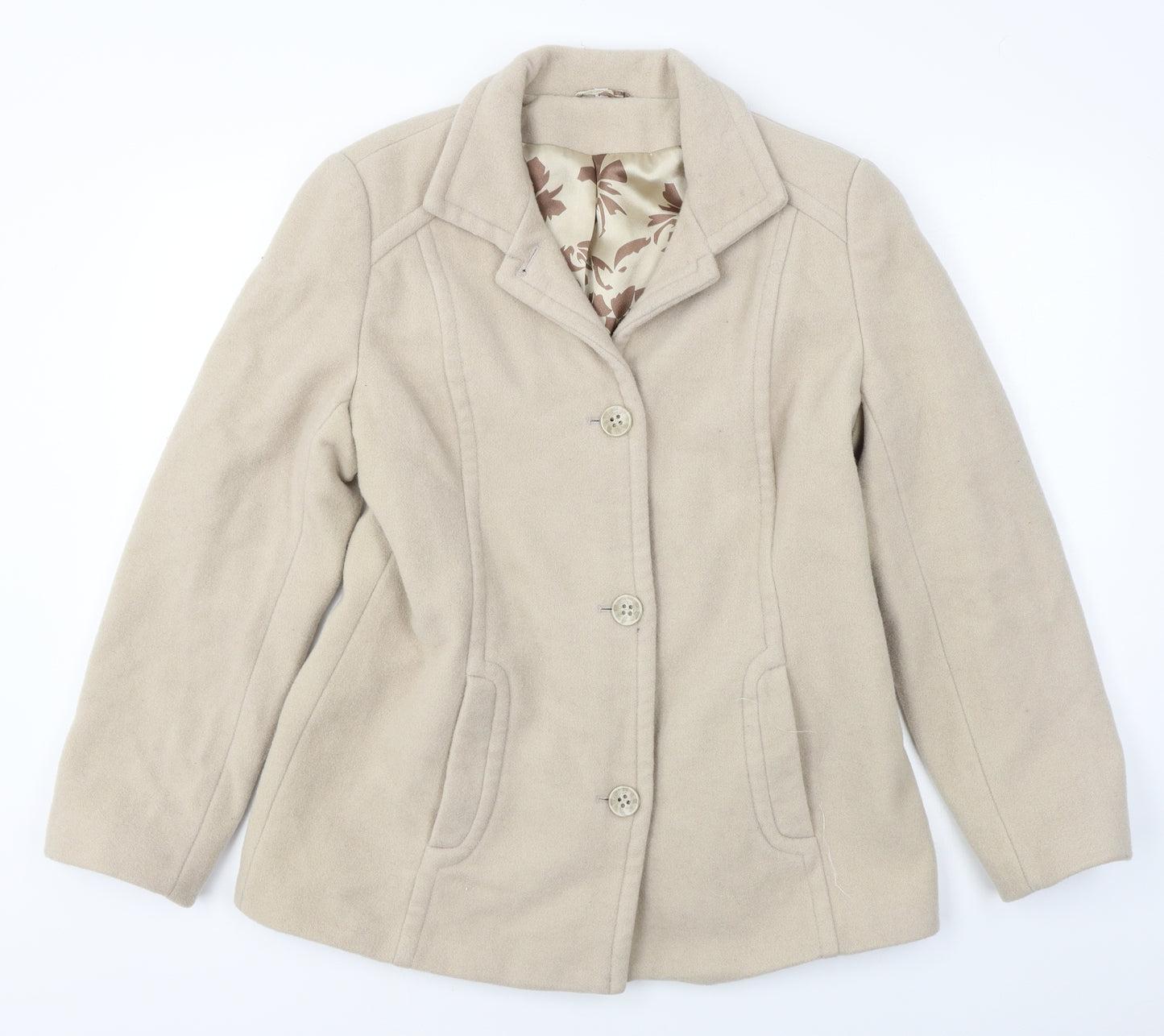 Klass  Womens Beige   Jacket Coat Size 14
