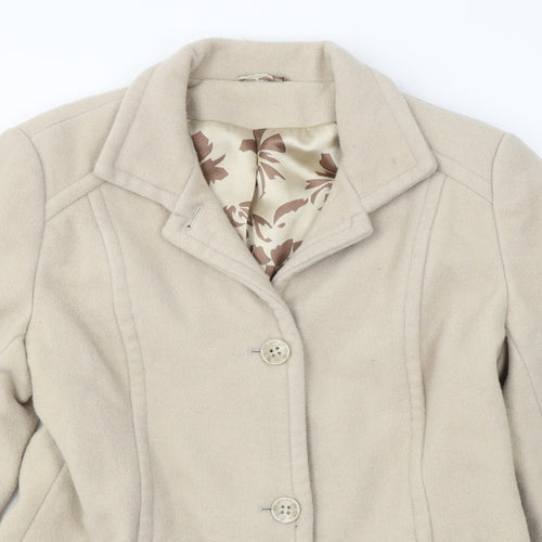 Klass  Womens Beige   Jacket Coat Size 14
