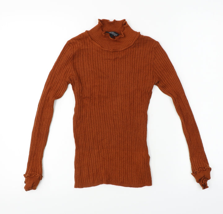 Topshop Womens Brown Pullover Jumper Size 8