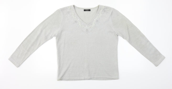 BM  Womens Grey   Basic T-Shirt Size S