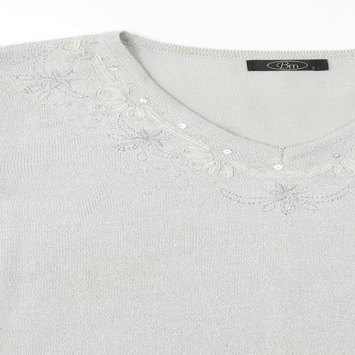 BM  Womens Grey   Basic T-Shirt Size S