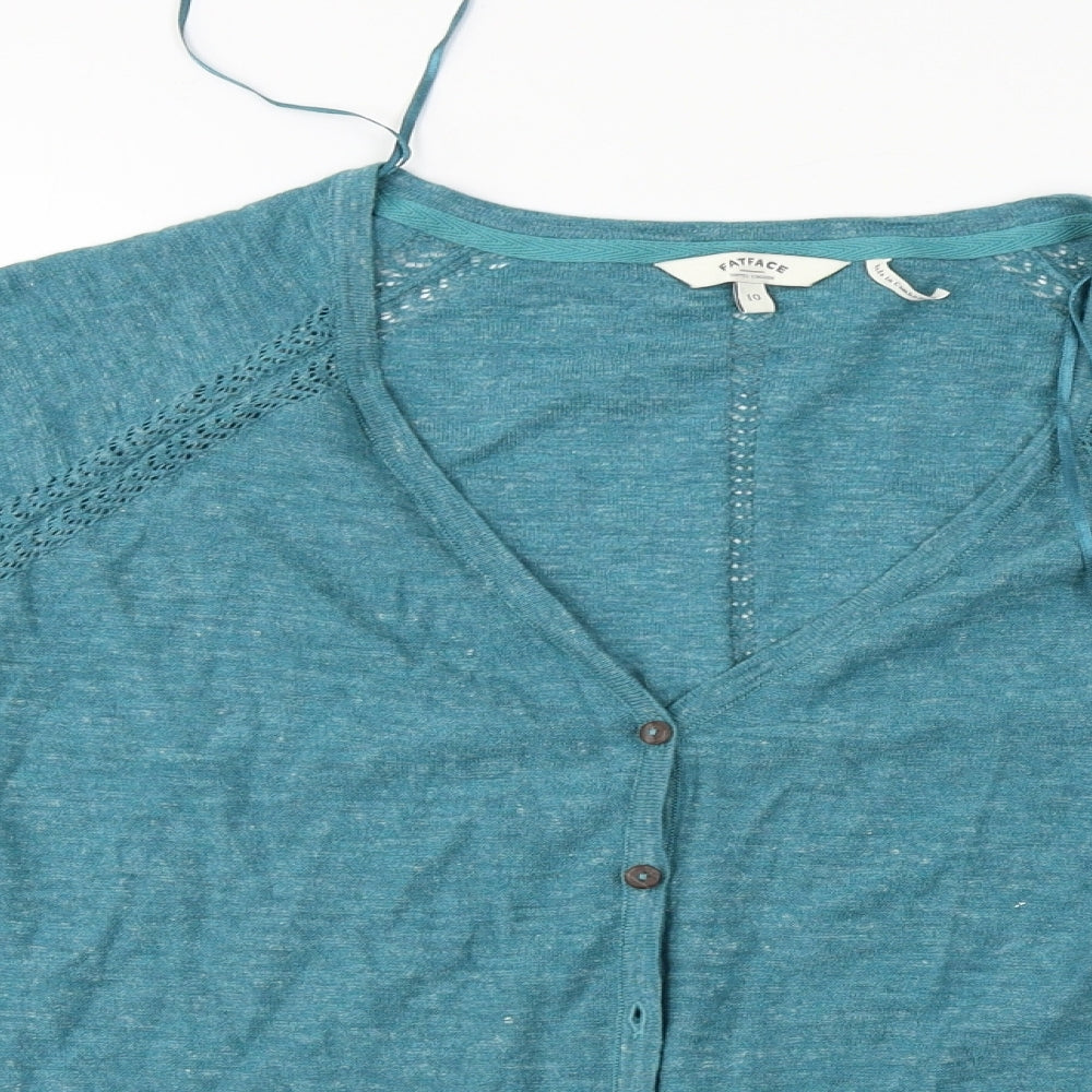 Fat Face  Womens Green   Cardigan Jumper Size 10