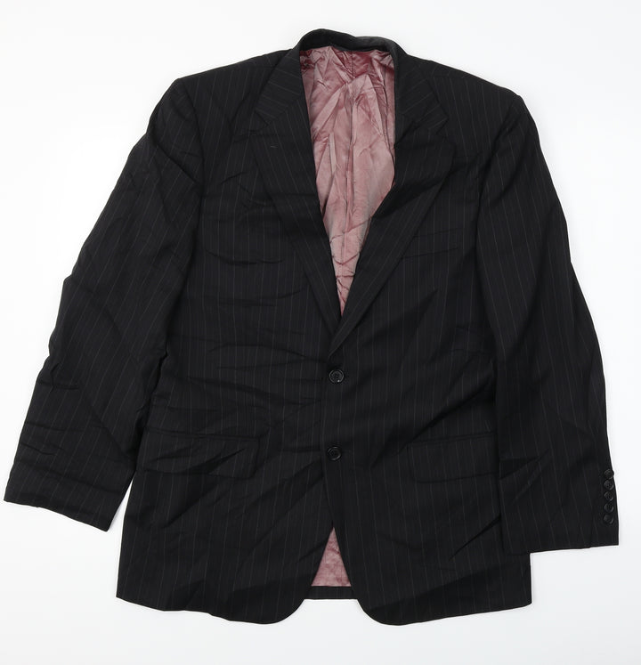 Marks and Spencer Mens Black Striped Jacket Blazer Size M