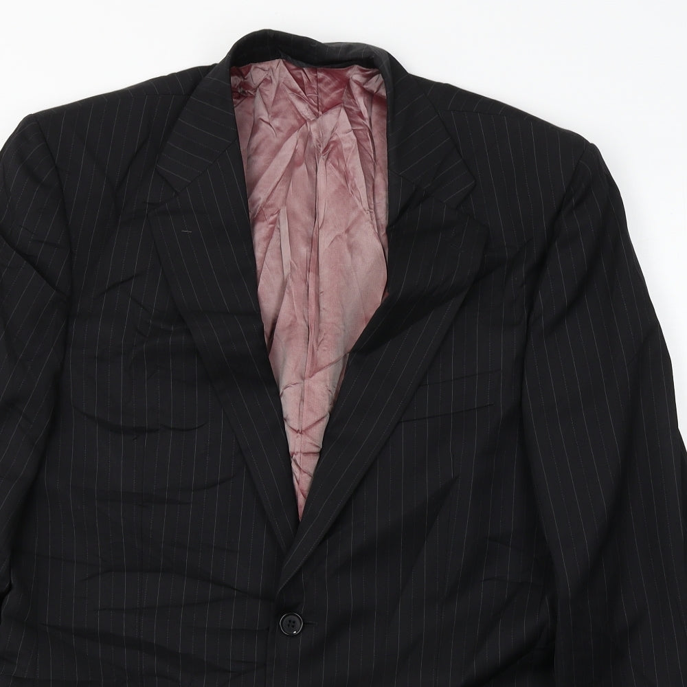 Marks and Spencer  Mens Black Striped  Jacket Blazer Size M