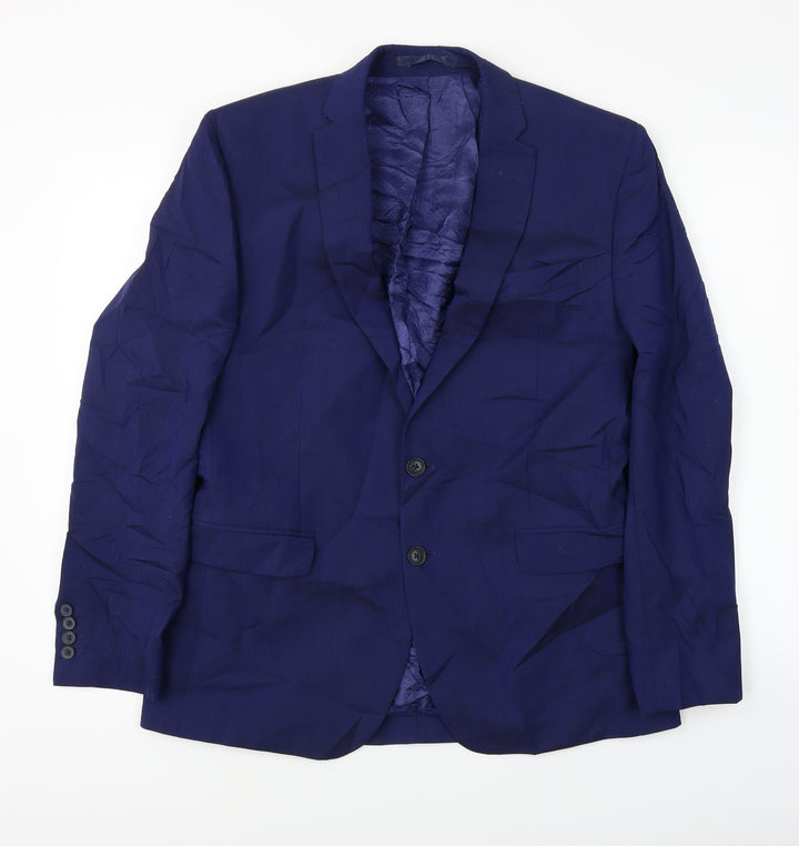 wool rich blend Mens Blue   Jacket Blazer Size 40