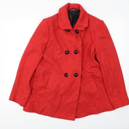 EWM  Womens Red   Jacket Coat Size 14