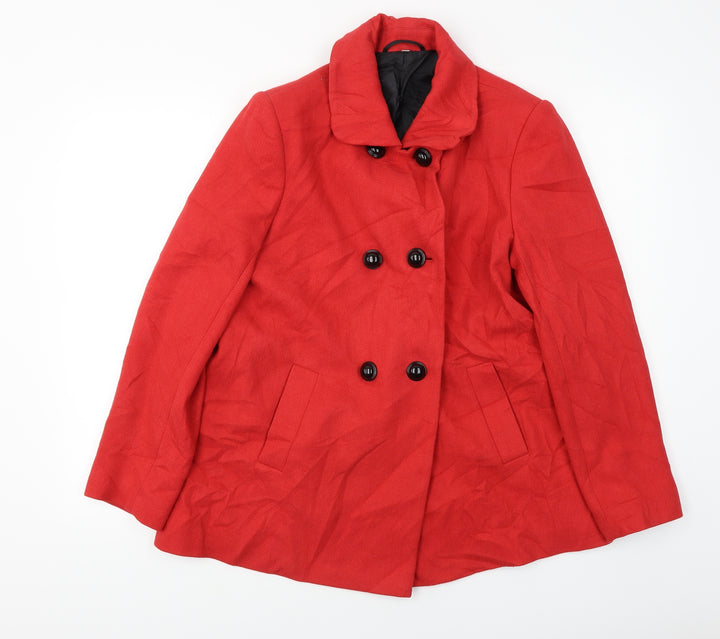 EWM  Womens Red   Jacket Coat Size 14