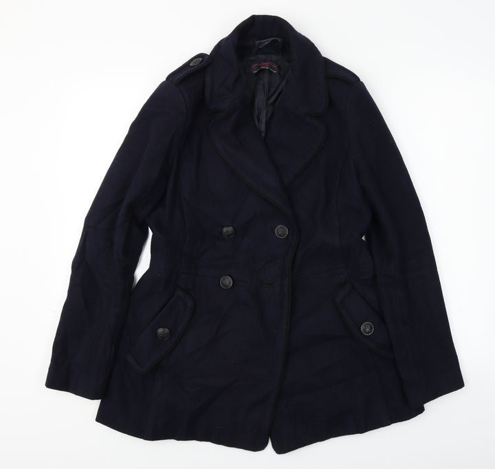 New Look Womens Blue Jacket Coat Size 10