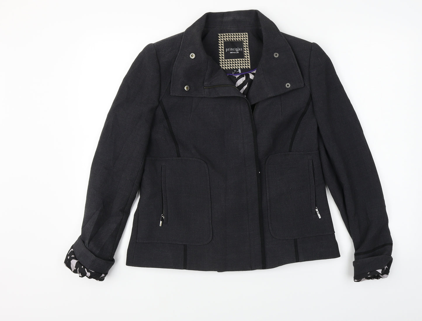Principles  Womens Grey   Jacket Coat Size 12