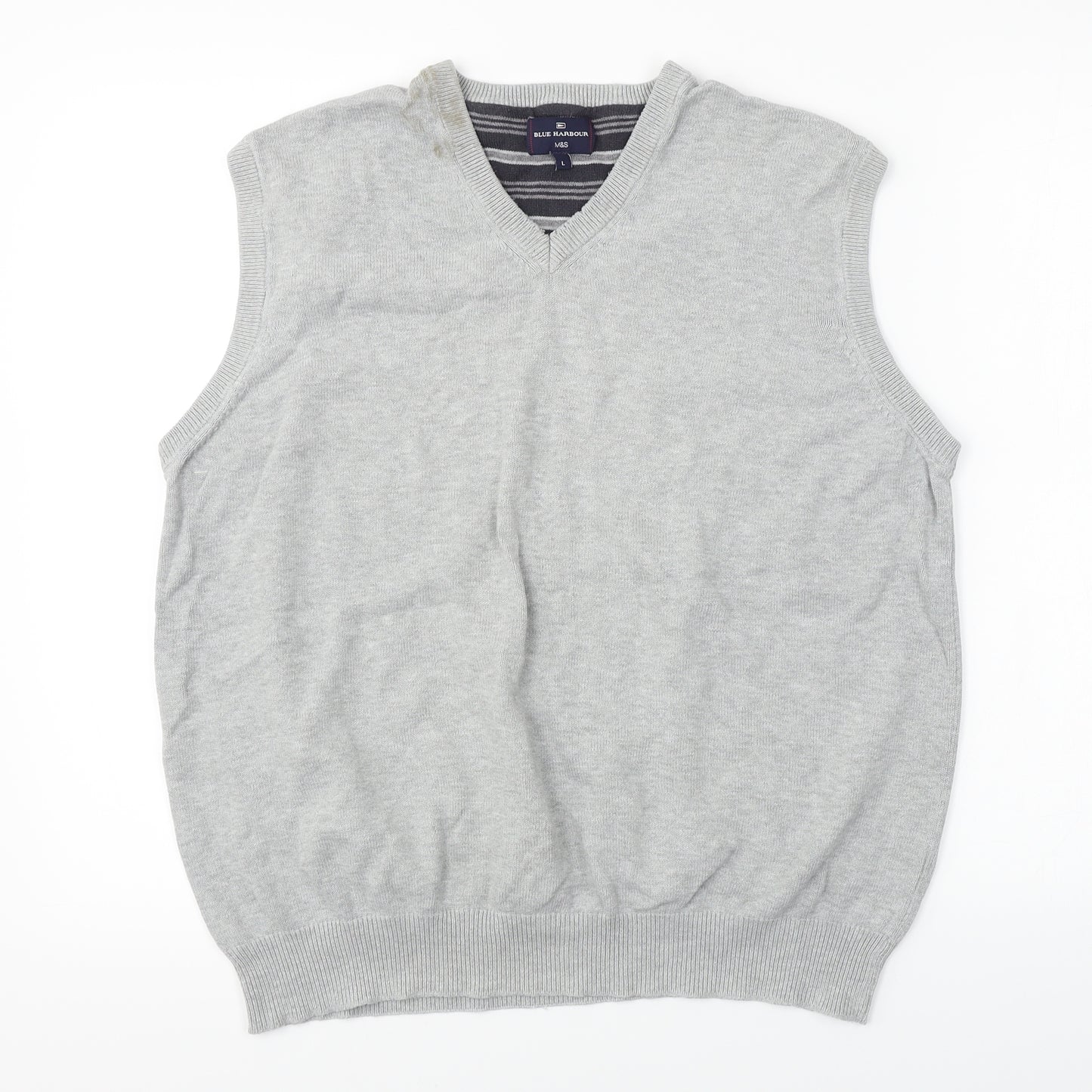 Blue Harbour  Mens Grey   Vest Jumper Size L