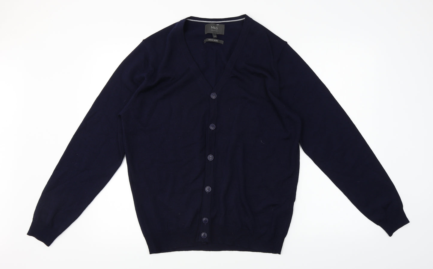 Marks and Spencer  Mens Blue   Cardigan Jumper Size M