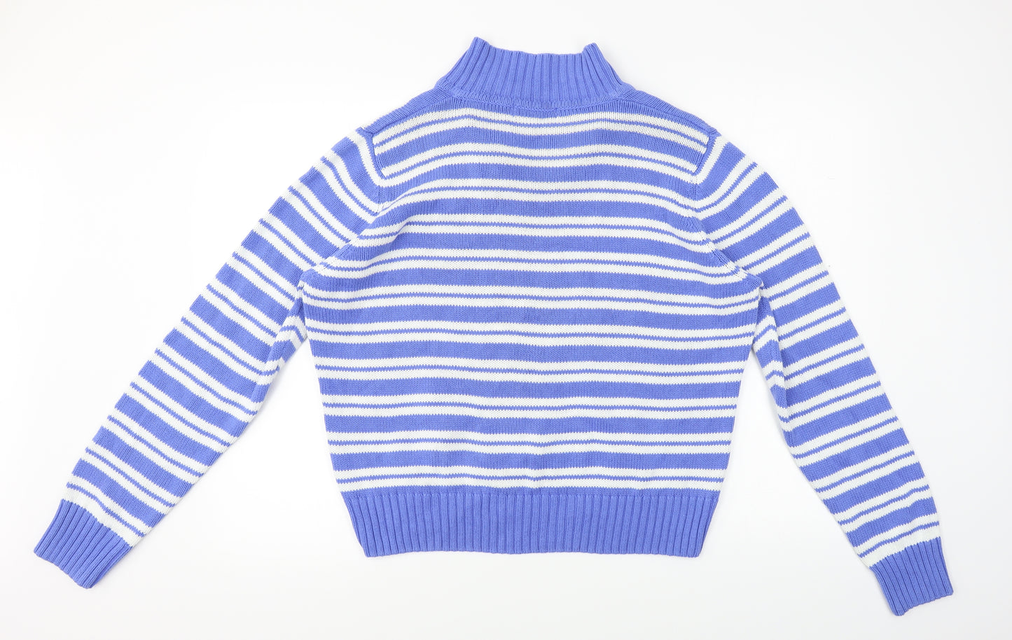 EWM  Womens Blue Striped  Pullover Jumper Size L