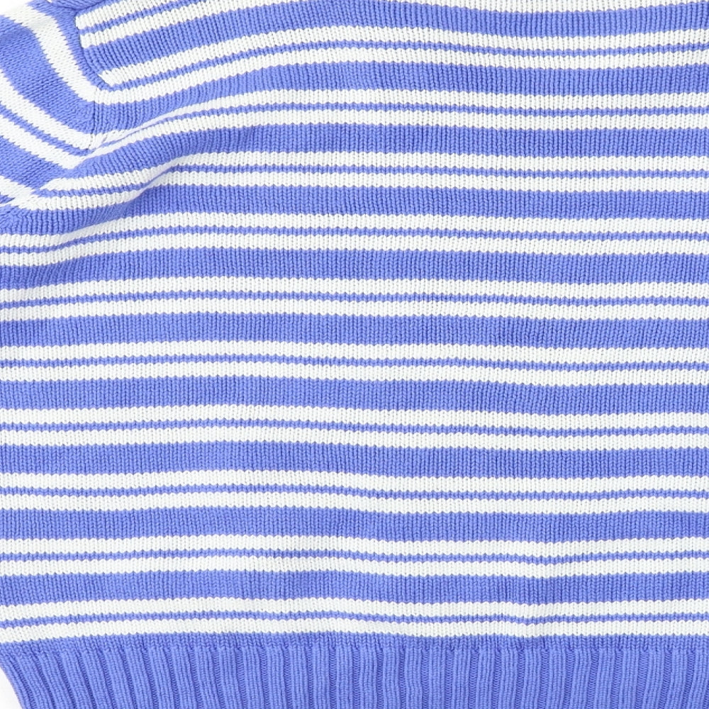 EWM  Womens Blue Striped  Pullover Jumper Size L