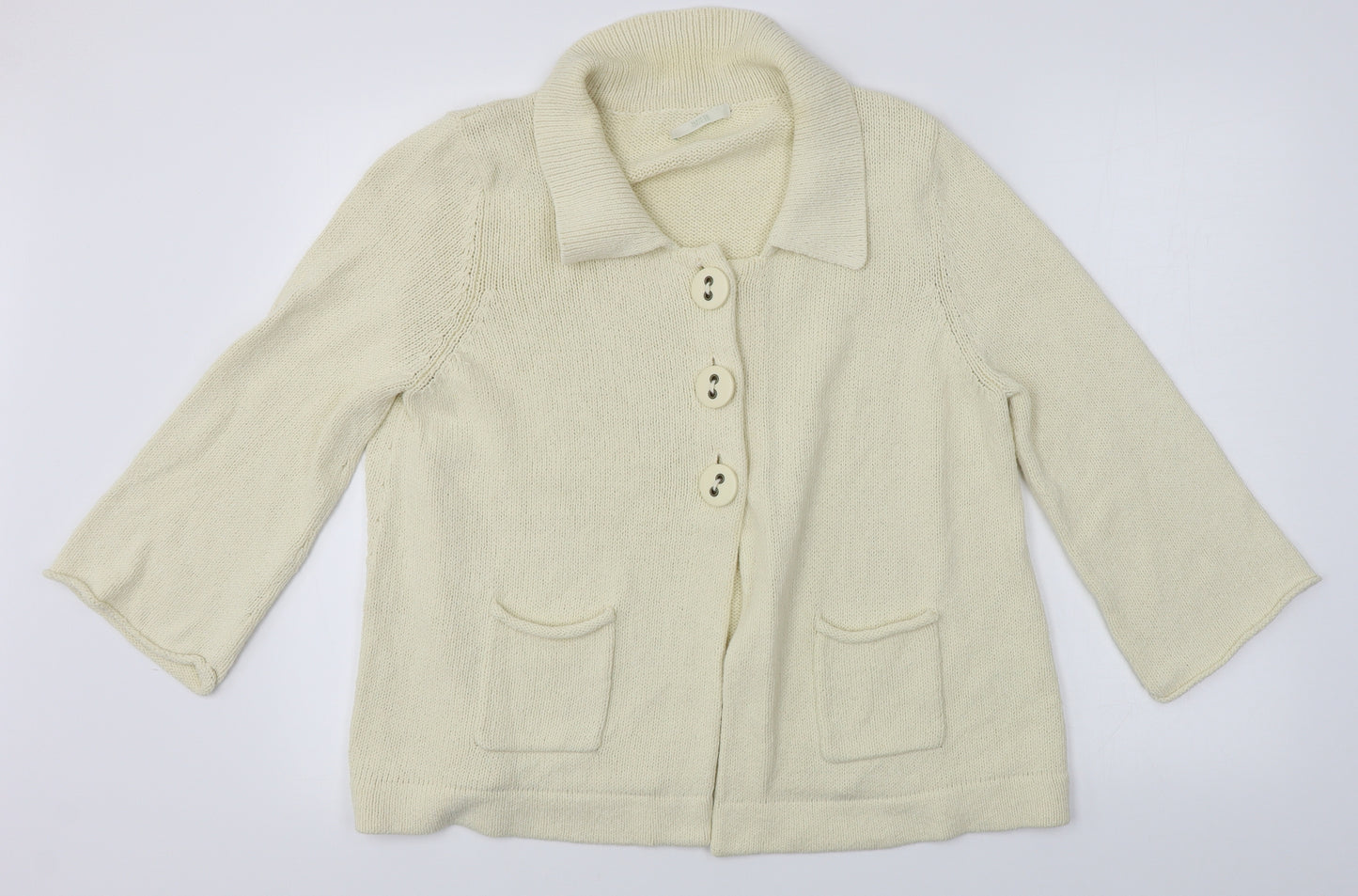 Marks and Spencer  Womens Ivory   Cardigan Jumper Size 18