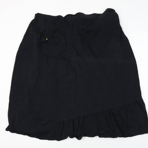 Afibel   Womens Black   A-Line Skirt Size 36 in
