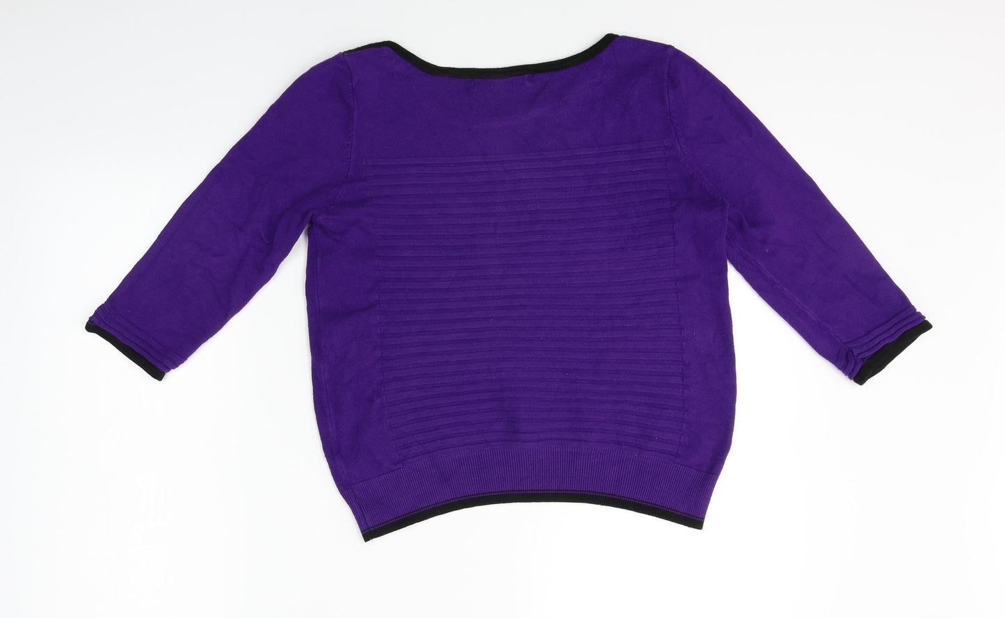 JUST ELEGANCE Womens Purple   Basic Polo Size M