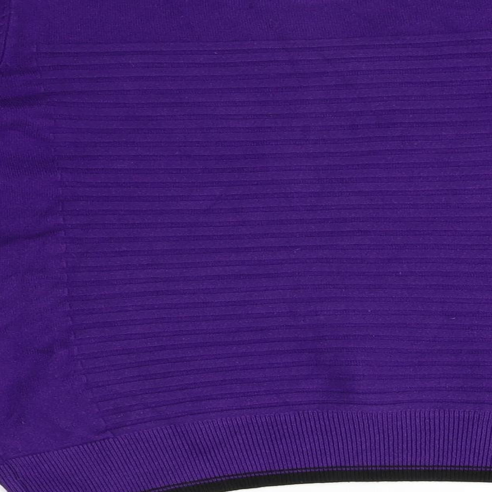JUST ELEGANCE Womens Purple   Basic Polo Size M