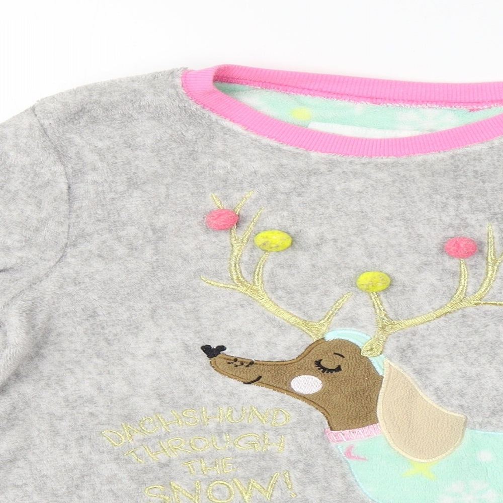 Primark  Girls Grey   Pullover Jumper Size 10-11 Years