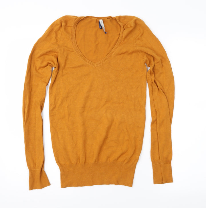 Bershka Womens Orange Pullover Jumper Size M