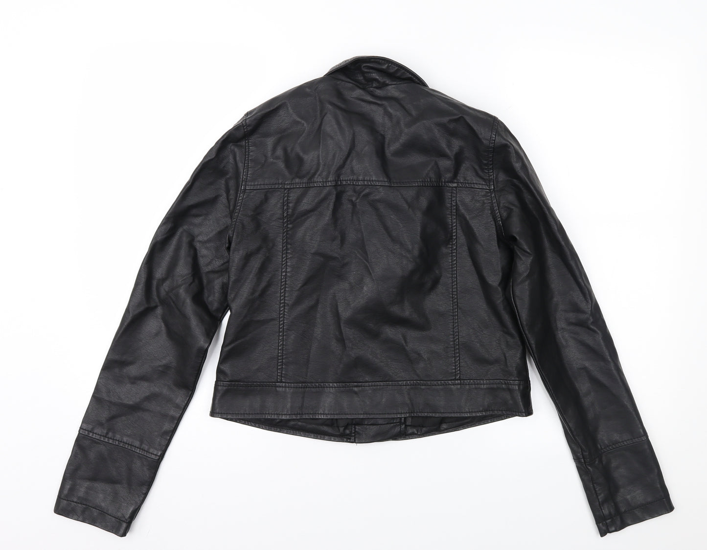 Primark Womens Black   Biker Jacket Size 10