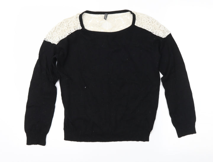 NAF NAF Womens Black Pullover Jumper Size XS