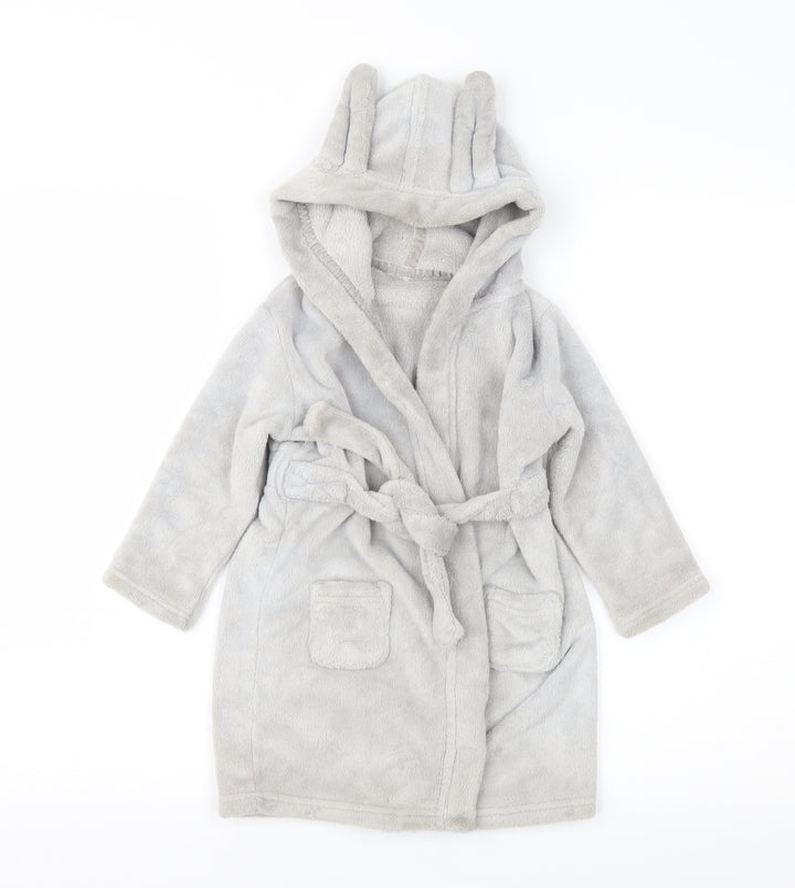 George Baby Grey Robe Size 18-24 Months - Ears on Hood