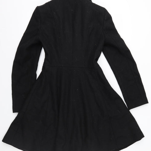 Miss Selfridge Womens Black   Overcoat Coat Size 8