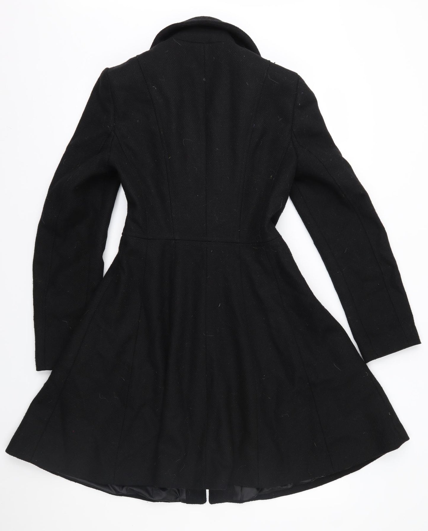 Miss Selfridge Womens Black   Overcoat Coat Size 8