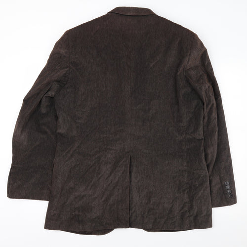 Trend Line Mens Brown Herringbone  Jacket Sport Coat Size 44
